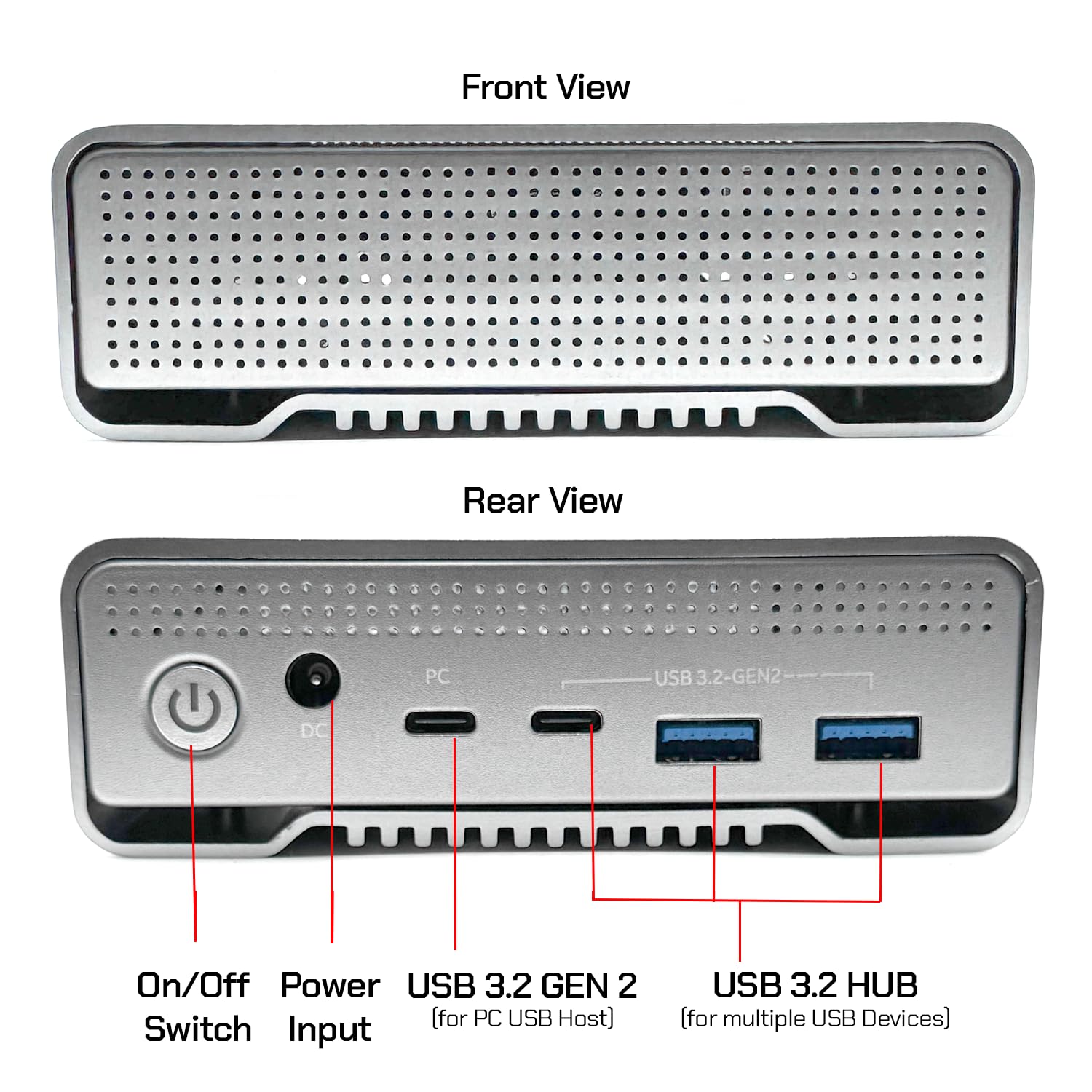 Avolusion PRO-G1 Series 20TB USB 3.2 Gen 2 (10Gbps) USB-C External Hard Drive for Windows & Mac - High Speed Portable HDD for PC, Laptop, Gaming, Backup Storage & Media Archives (Silver)