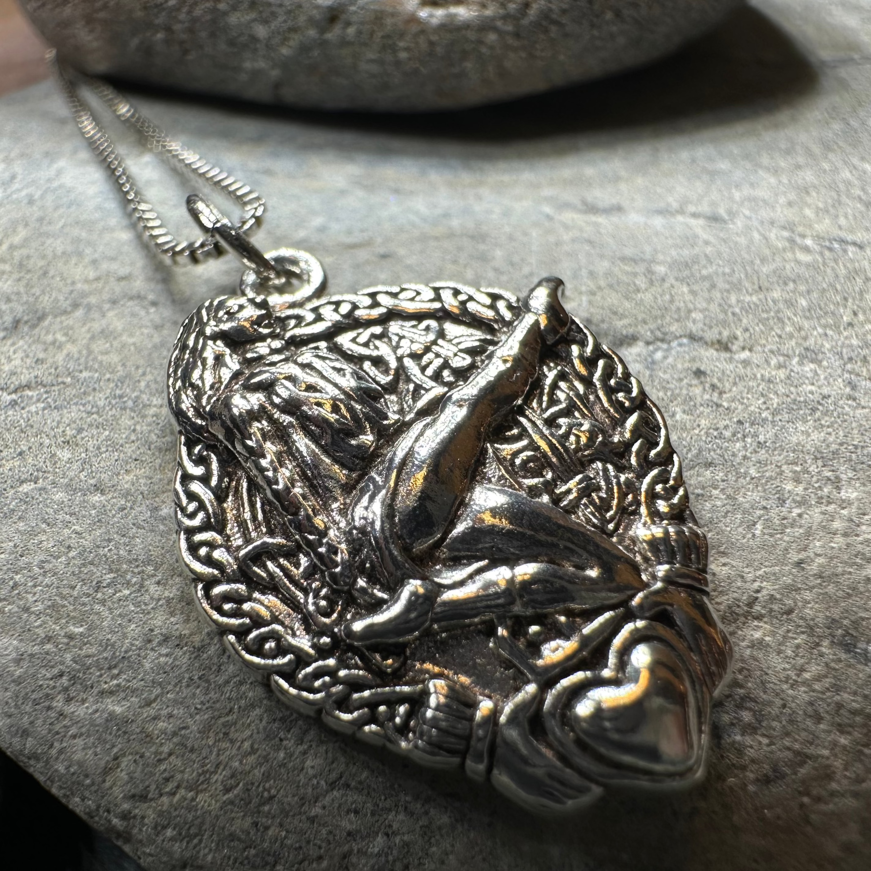 Claddagh Irish Dancer Pendant Necklace - Authentic Celtic Jewelry for Women - Perfect Gift for St. Patrick's Day, Irish Weddings & Dance Performances