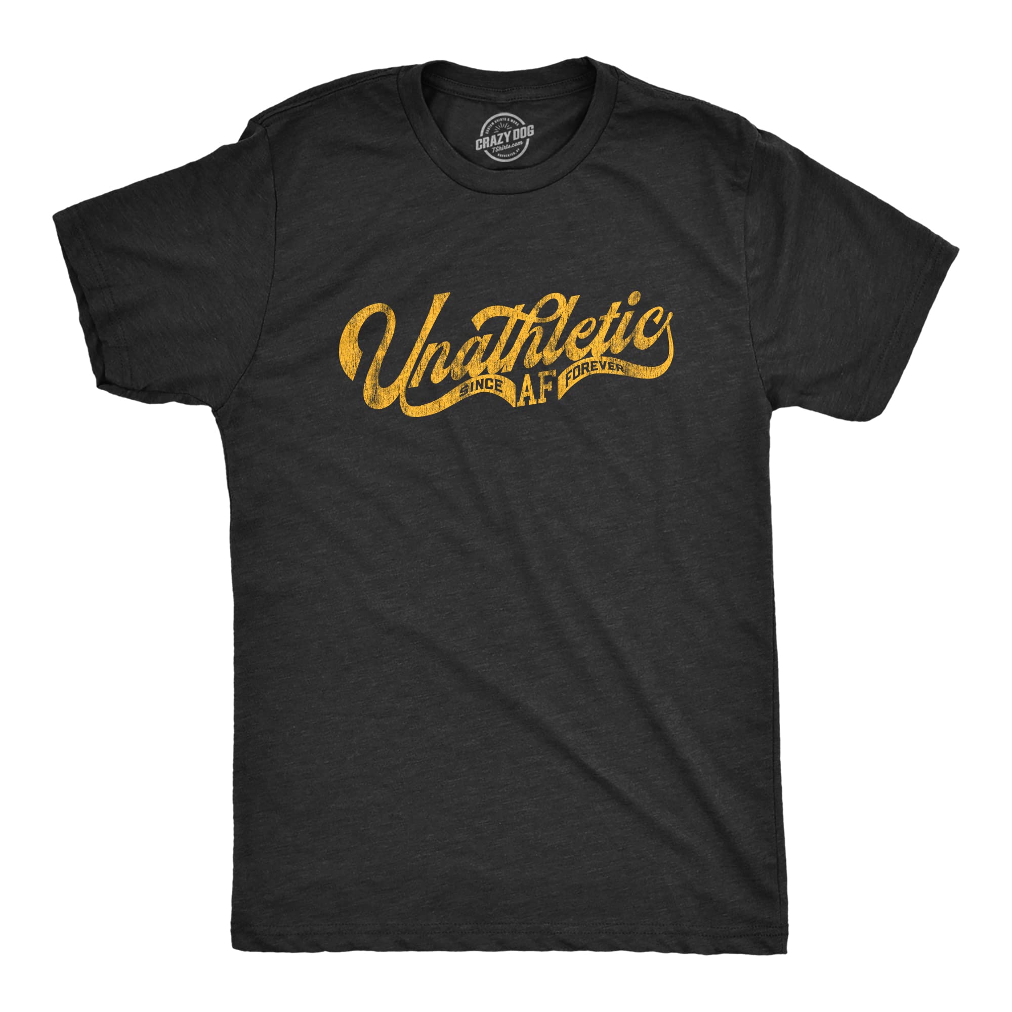 Funny Sarcastic Fitness Graphic Tee for Men - Unathletic AF Novelty T-Shirt - Gym Humor & Casual Wear