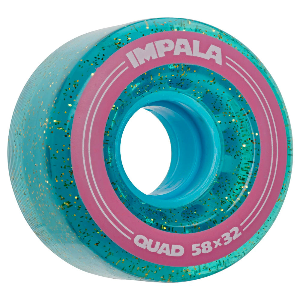 Impala 58mm Quad Roller Skate Wheels - 4 Pack for Indoor & Outdoor Skating, Derby, and Rink Use