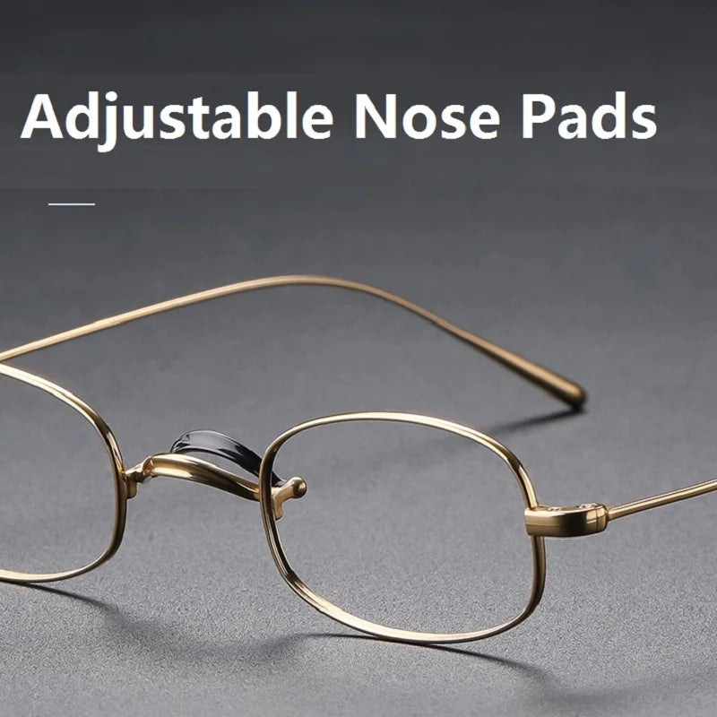 Aimee Unisex Full Rim Small Square Titanium Eyeglasses 1256 - Lightweight & Durable Frame for Reading, Computer Use & Everyday Wear
