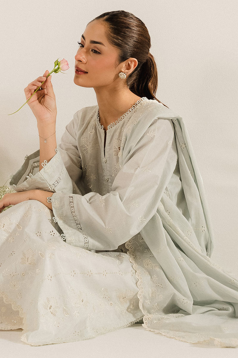 AZALEA 2-Piece Set (Embroidered Cotton Shirt & Dupatta Scarf) - Elegant Indian Ethnic Wear for Women, Perfect for Weddings, Festivals & Special Occasions