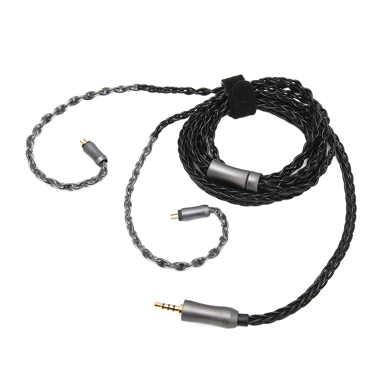 8 Strands 2 Pin 0.78mm Silver Plated Copper Earphone Cable - Enhanced Bass & Midrange for Audiophiles | Perfect for Studio Monitoring, Gaming & Music Listening