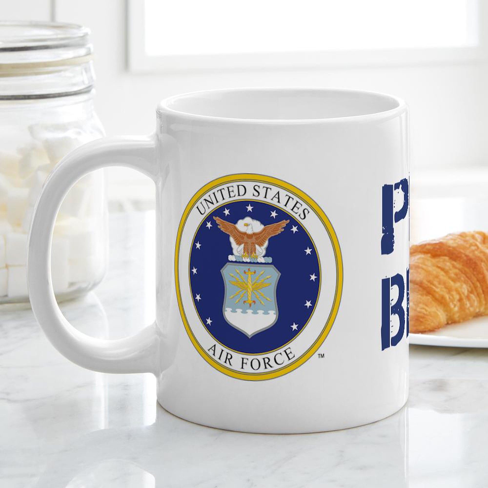 USAF Proud Brother 20 oz Ceramic Coffee Mega Mug - Large Insulated Coffee Cup for Military Support, Perfect for Home, Office & Gifts