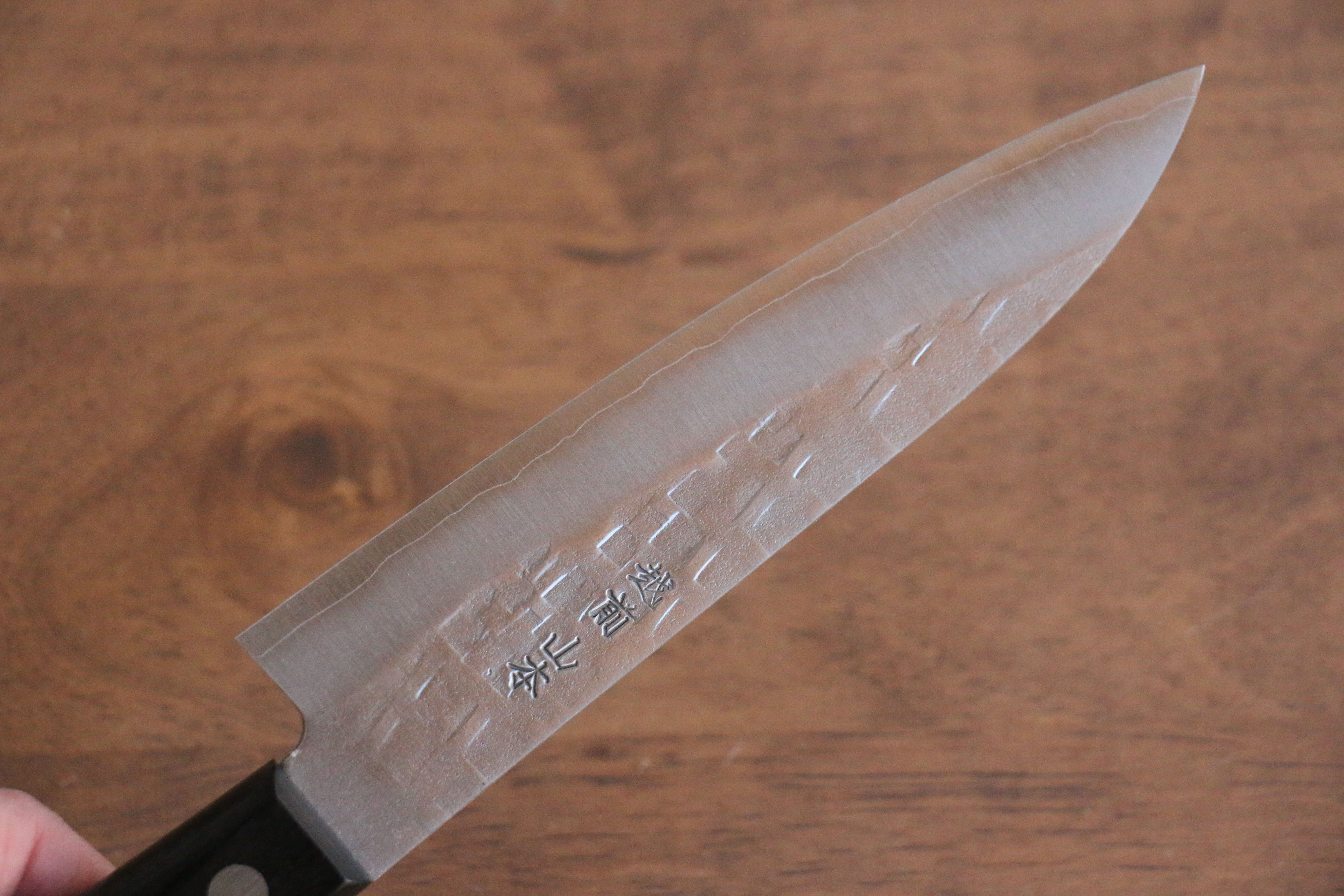 Nao Yamamoto AUS8 Hammered Petty Utility Knife 135mm - Black Pakkawood Handle Japanese Kitchen Knife for Slicing, Peeling & Precision Cutting - Perfect for Home Chefs & Professional Kitchens
