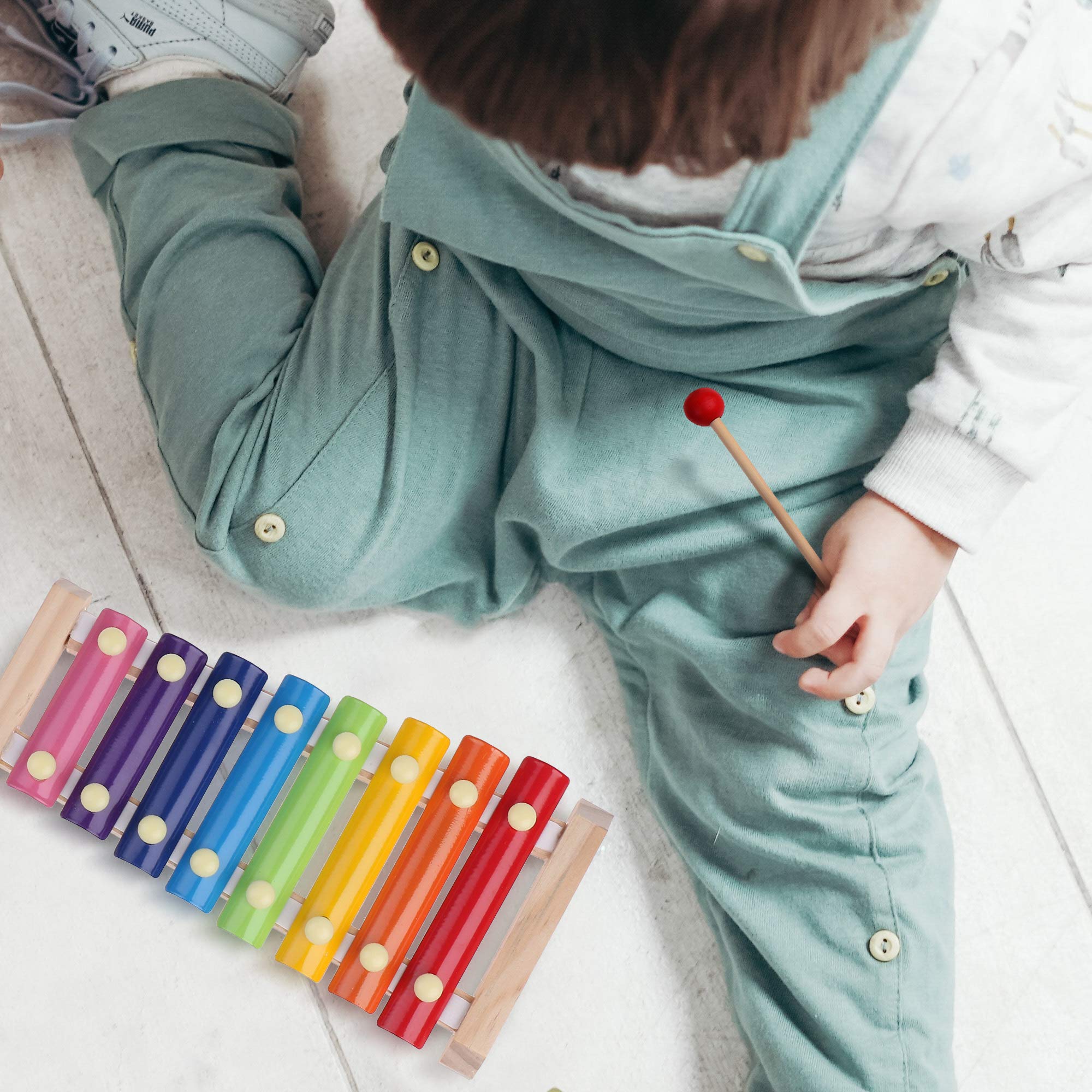 Boxiki Kids Musical Instrument Set - Rhythm & Music Education Toys for Toddlers & Children | Natural Wooden Percussion Kit with Carrying Case | Perfect for Preschool Learning, Birthday Gifts & Family Music Time