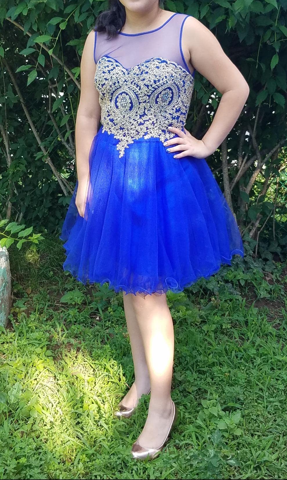 MisShow 2024 Women's Elegant Crystal Applique Cocktail Dress - Short Sleeveless Prom & Homecoming Party Gown for Evening Events, Weddings & Special Occasions