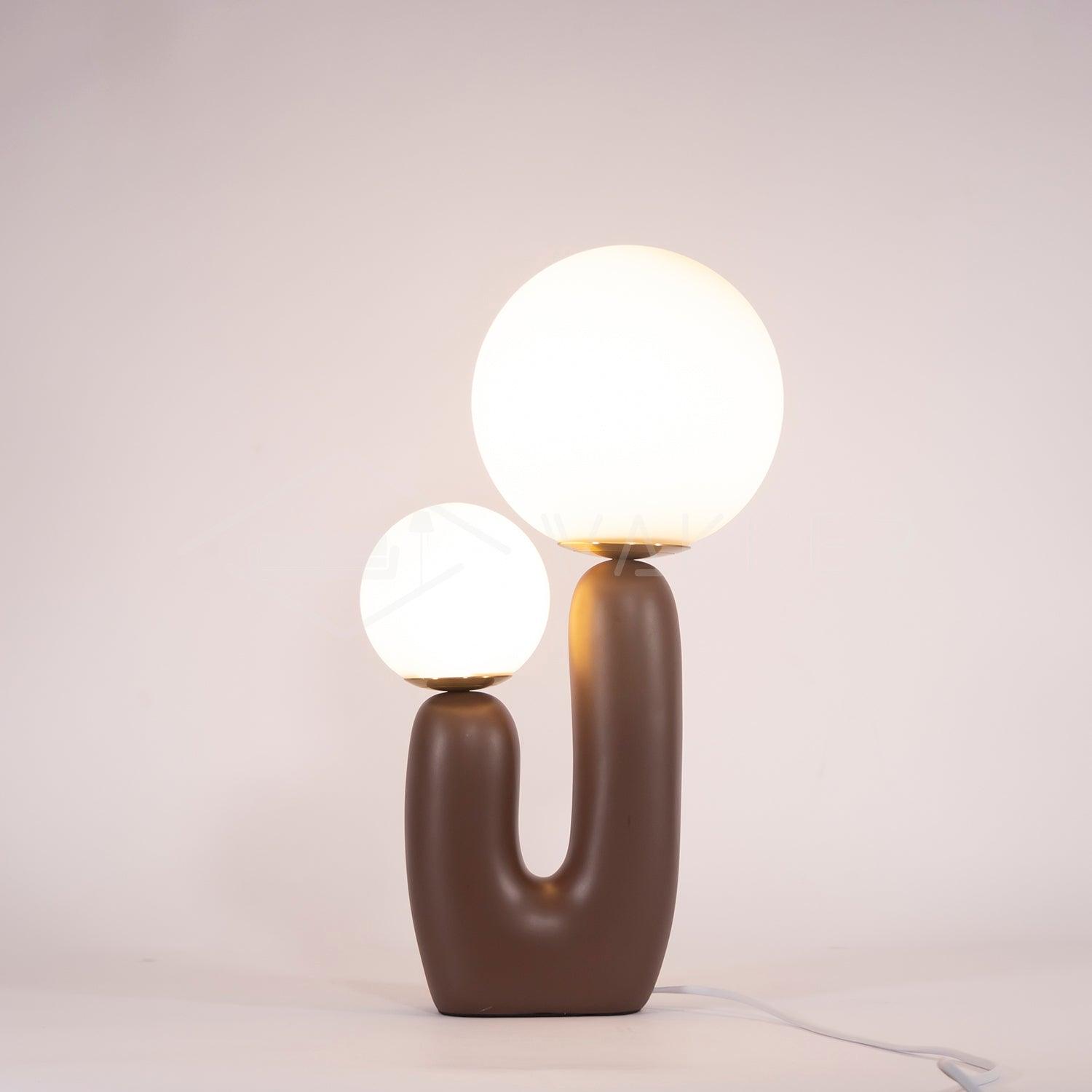 Modern Oo Smooth Table Lamp - Soft Glow Bedside Lighting for Bedroom, Living Room & Office - Energy Efficient LED Desk Lamp with Touch Control & Adjustable Brightness