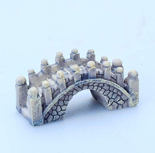 ZAMTAC 100PCS Mini Stone Bridge Figurines - Brown Resin Crafts for Fairy Garden, DIY Terrarium, Succulents & Micro Landscape Decoration - Perfect for Home Decor, Wedding Centerpieces & Fairy Tale Scenes