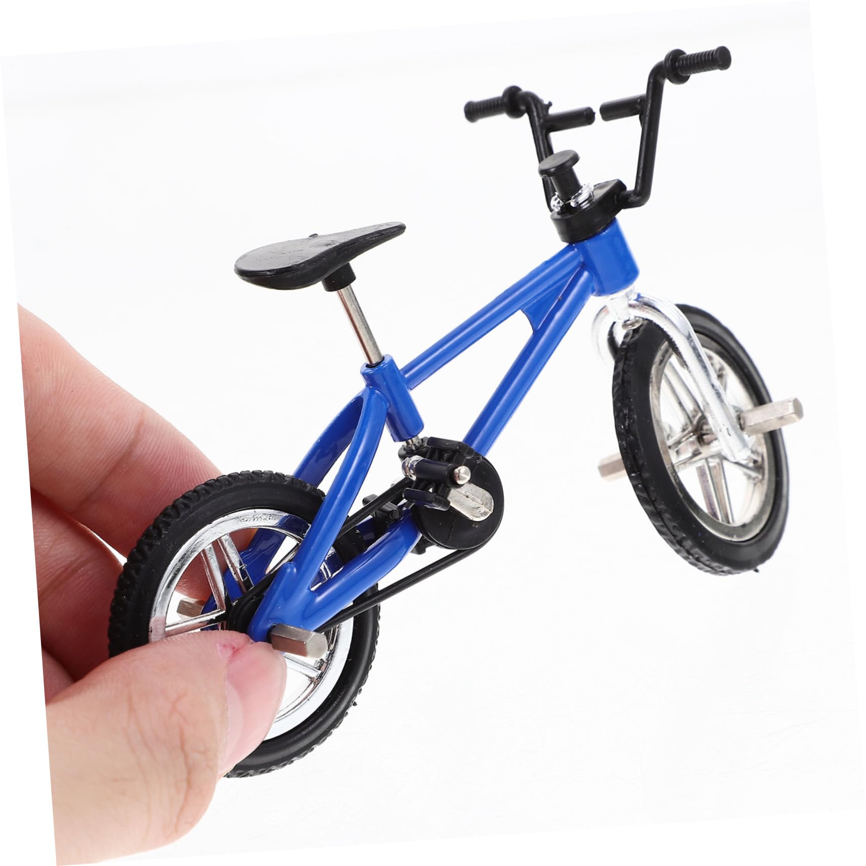 Miniature Alloy Bicycle Model - Tiny Dollhouse Bike Accessory for DIY Crafts, Home Decor, and Miniature Scenes | 1:12 Scale Mini Bike Statue with Working Brakes