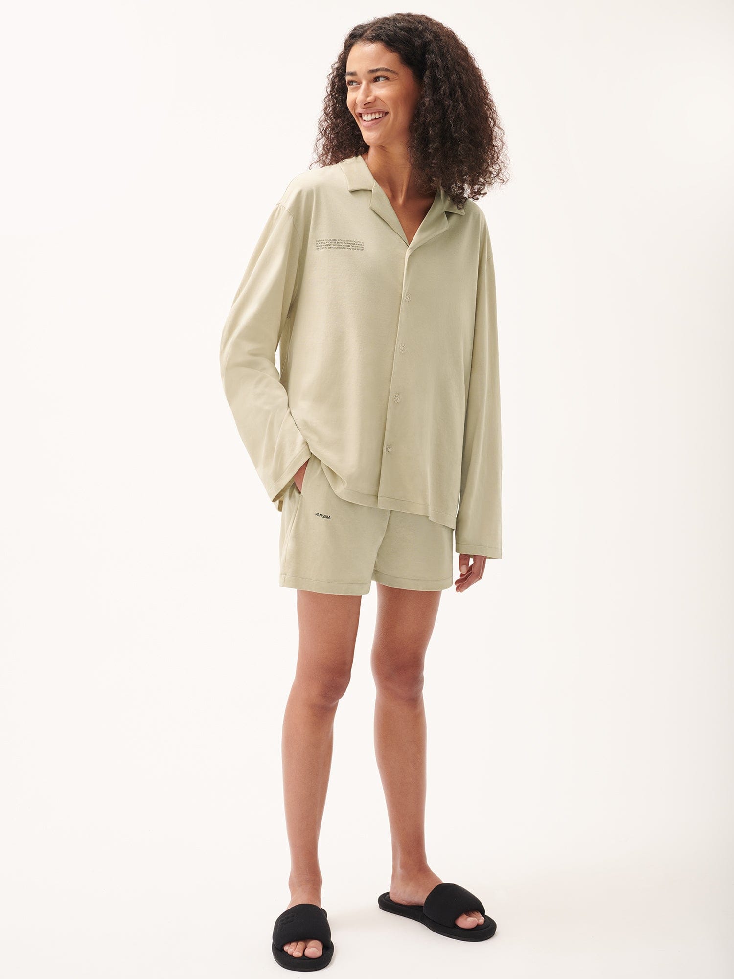 Women's 365 Lightweight Cotton Short Pajama Set - Maitake Beige | Soft Sleepwear for Summer Nights & Lounge Wear at Home