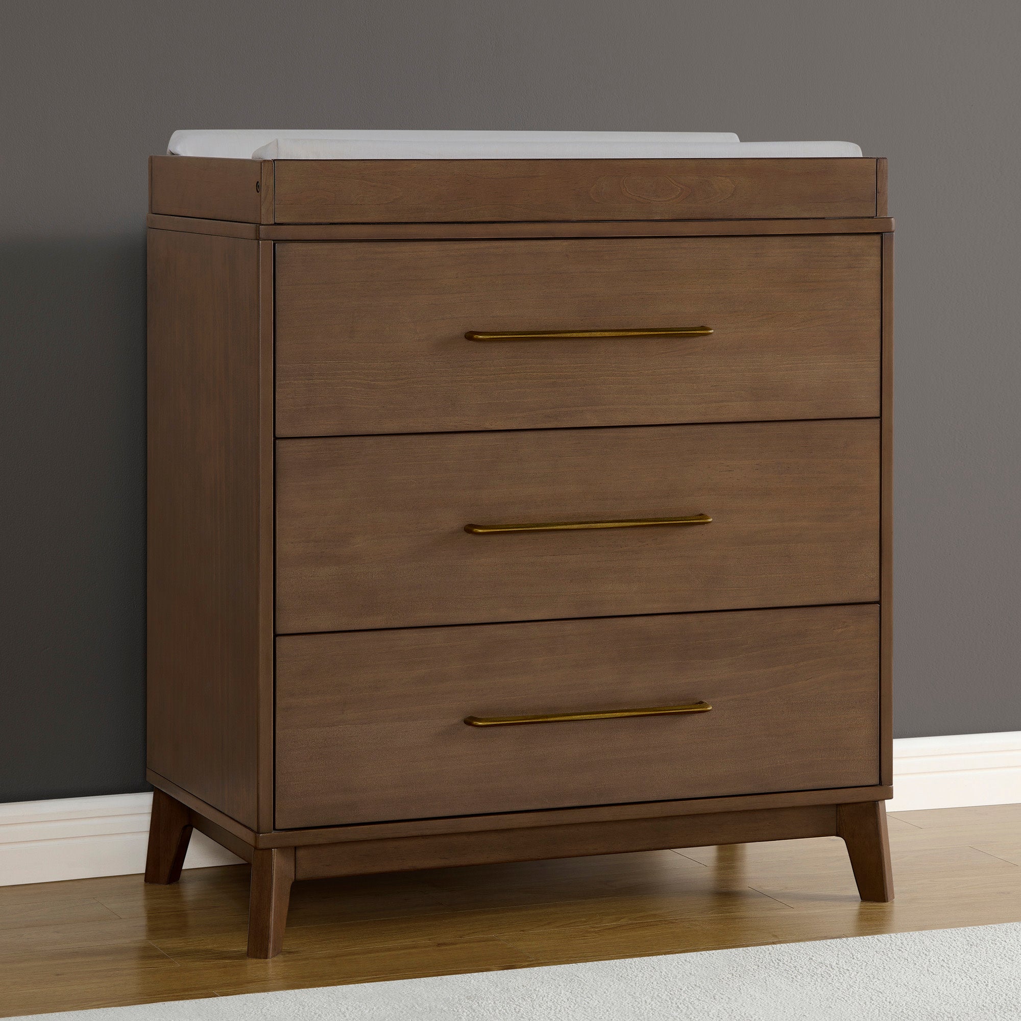 Spencer 3 Drawer Baby Dresser with Changing Table Top & Safety Interlocking Drawers - Perfect for Nursery Organization & Diaper Changing Station