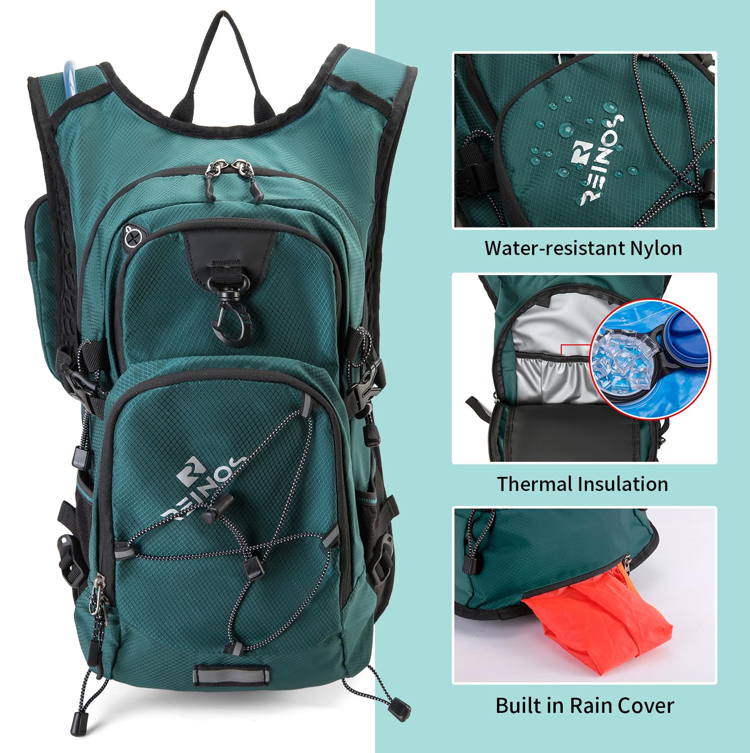 2L Hydration Backpack - 18L Lightweight Hiking Pack with Insulated Water Bladder for Men & Women - Perfect for Biking, Running, Camping & Outdoor Festivals