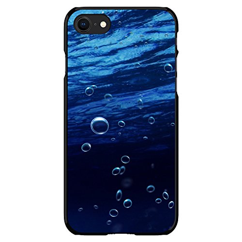 Water Bubbles Blue On Black Case