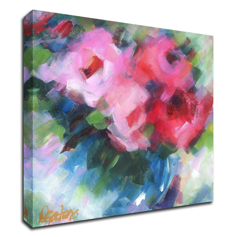 Big Pinks by Pamela Gatens - Stunning Floral Canvas Wall Art Print, Ready to Hang - Perfect for Living Room, Bedroom & Office Decor