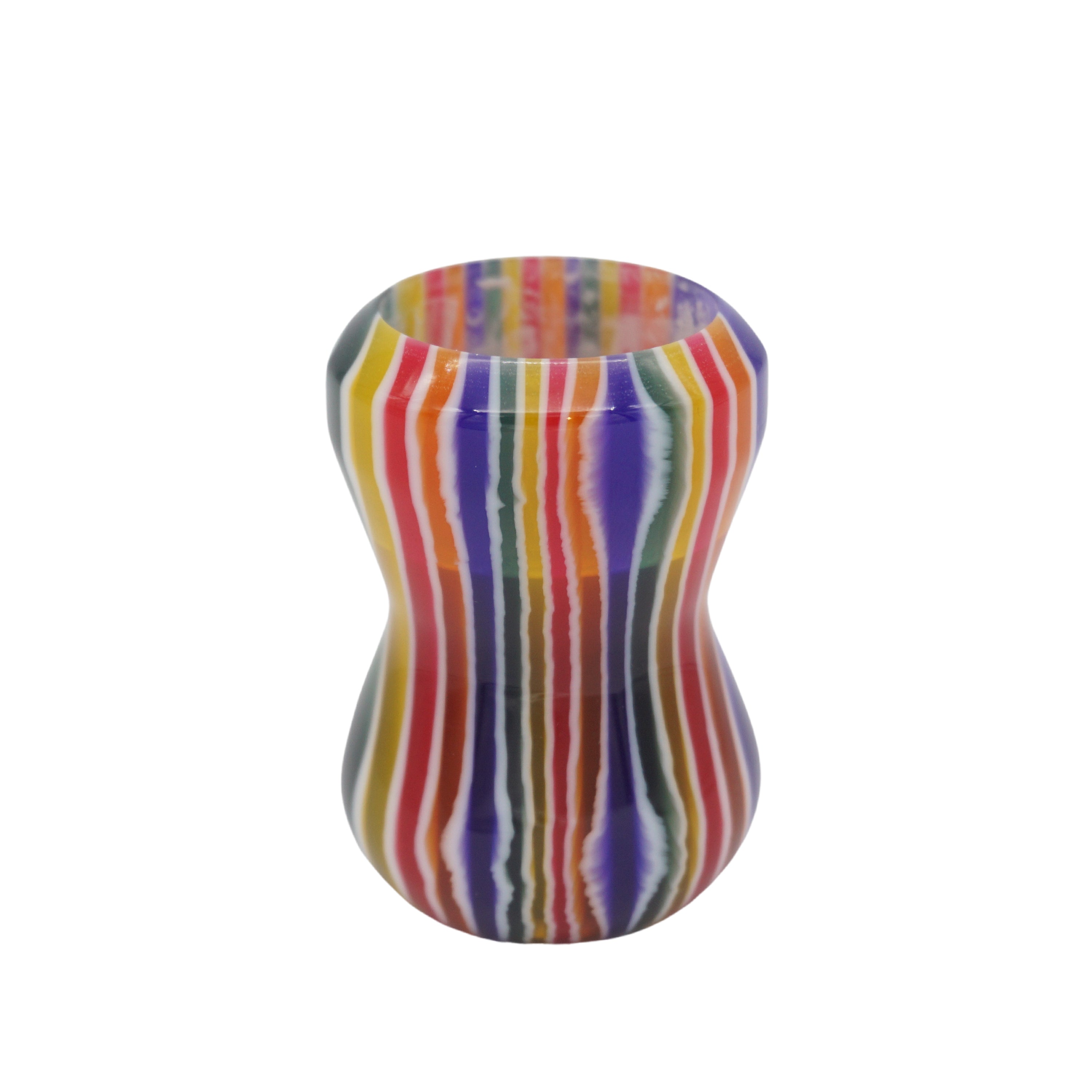 Handcrafted Candy Stripe Shaving Brush Handle - Fits 24mm & 26mm Knots - Perfect for Wet Shaving & Grooming Kits - Luxury Shaving Accessory for Men