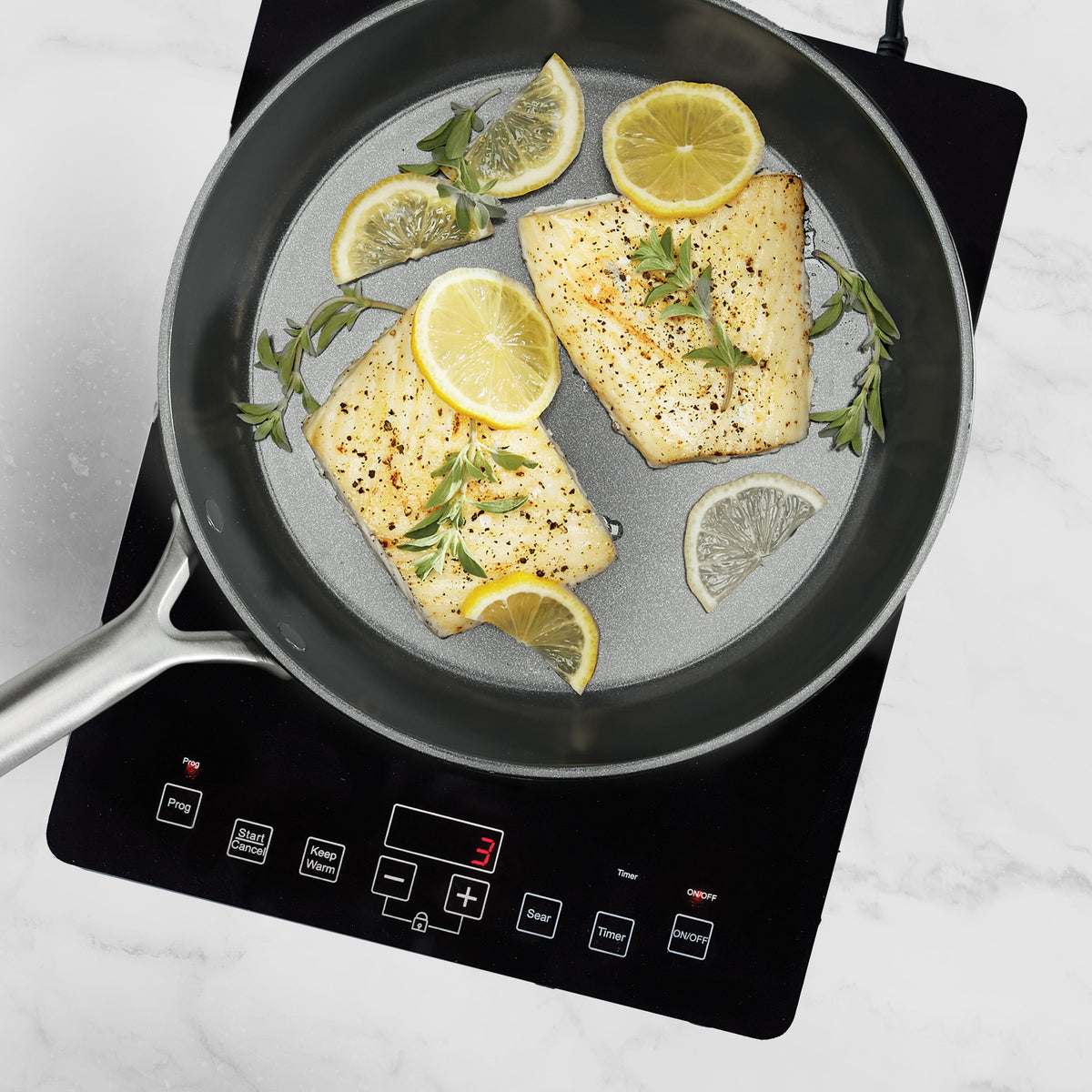 GP5 Colors Ceramic Nonstick 9.5 & 11-Inch Fry Pan Set with Mirror Handles | Cocoa Brown | Healthy Cooking for Eggs, Pancakes & Stir Fry