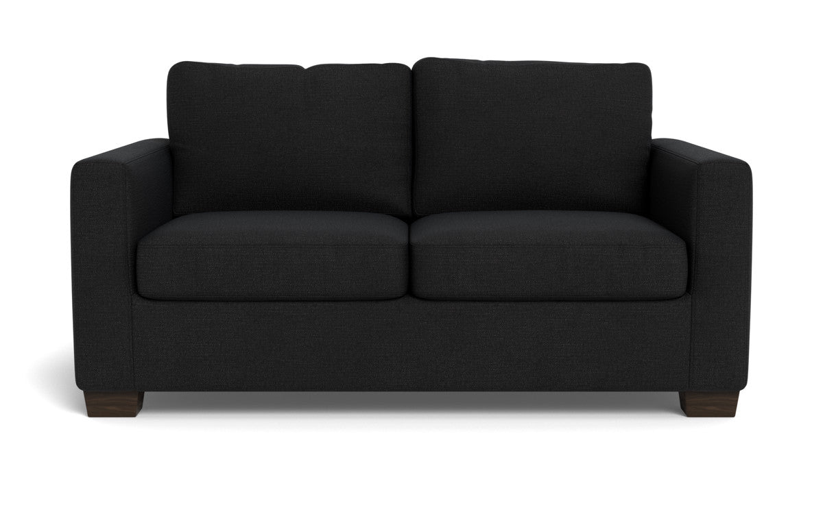 Track 62 Loveseat - Modern 2-Seater Sofa for Small Spaces, Comfortable Fabric Couch with Sturdy Wooden Legs - Perfect for Apartments, Living Rooms and Cozy Home Decor