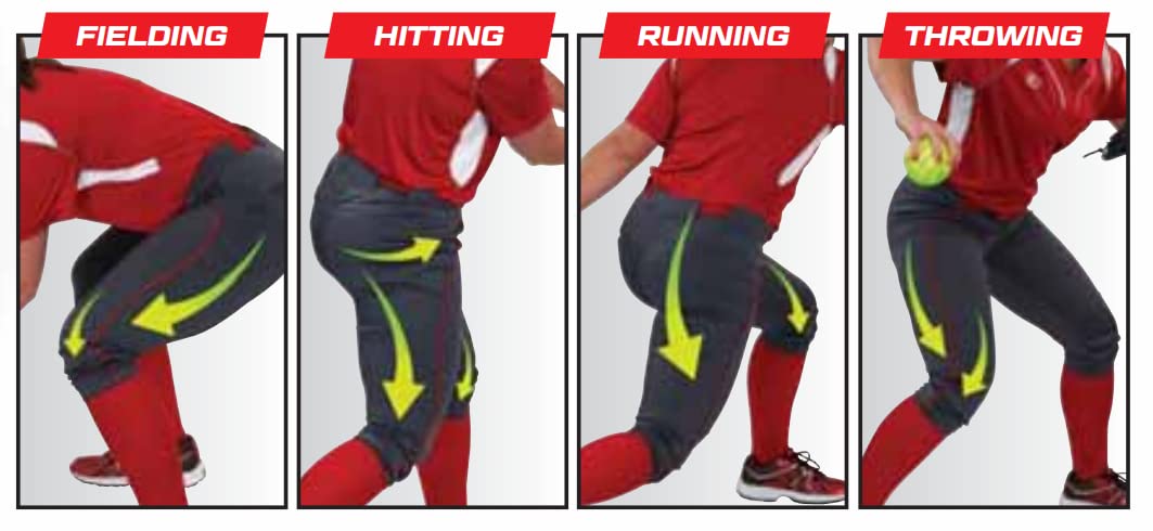 Rawlings Premium Yoga Style Fastpitch Softball Pants for Women & Men - Breathable Stretch Practice Pants for Baseball & Softball Training - Comfortable Athletic Pants for Games, Workouts & Yoga Sessions
