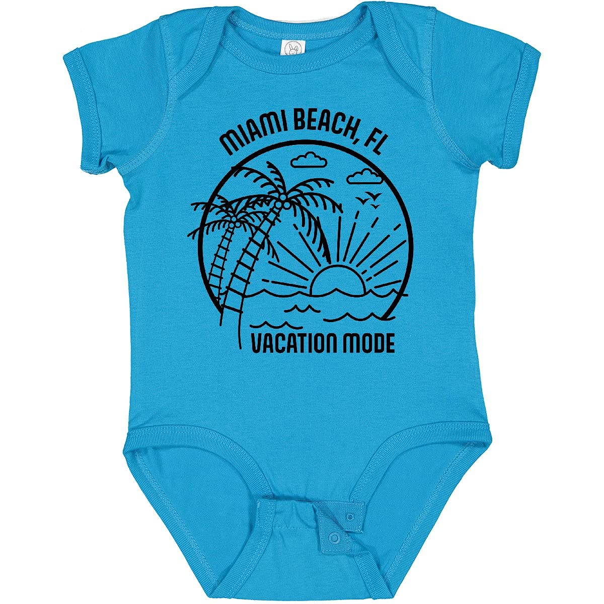 Inktastic Summer Vacation Mode Miami Beach Florida Baby Bodysuit - Cute Outfit for Beach Trips & Family Photos