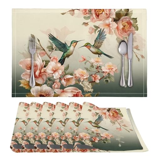 Boho Flower Hummingbirds Design