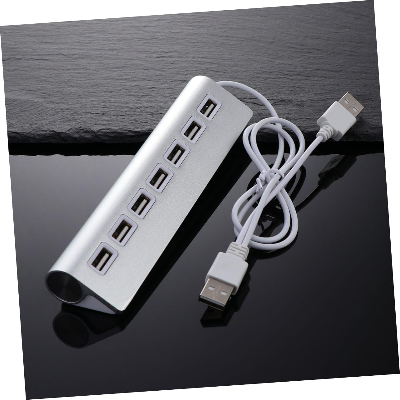 Jojofuny 7-in-1 USB C Hub for Laptop & Computer - USB 3.0 Splitter Adapter with 4 Ports, HDMI, SD/TF Card Reader - Perfect for MacBook, Dell, HP, Office & Travel Use