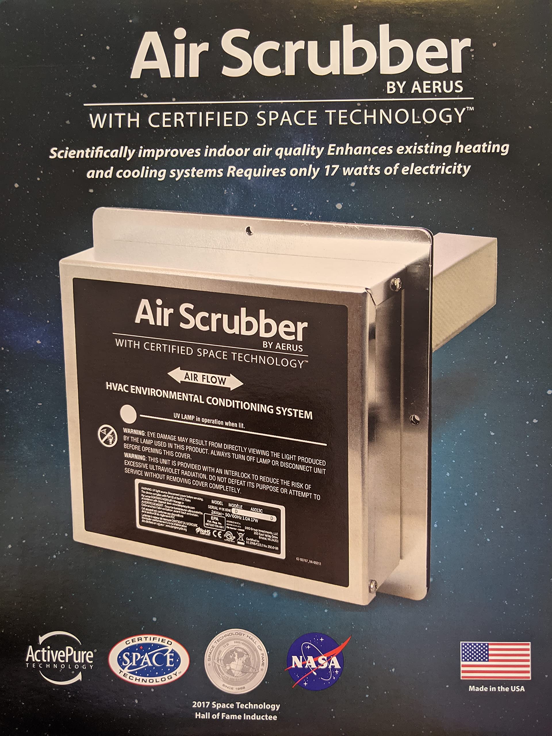 Aerus Air Scrubber Ozone Free – Advanced Air Purifier for Home & Office – Improves Indoor Air Quality for Allergies, Pets, and Smoke Removal