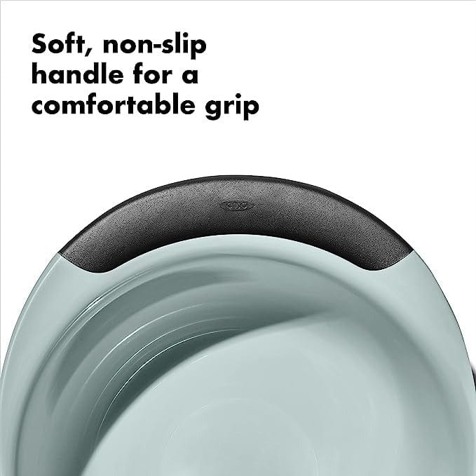 OXO 3-Piece Mixing Bowl Set - Non-Slip Nesting Bowls with Pour Spouts (Blue, Grey & Jade) for Baking, Meal Prep & Kitchen Organization