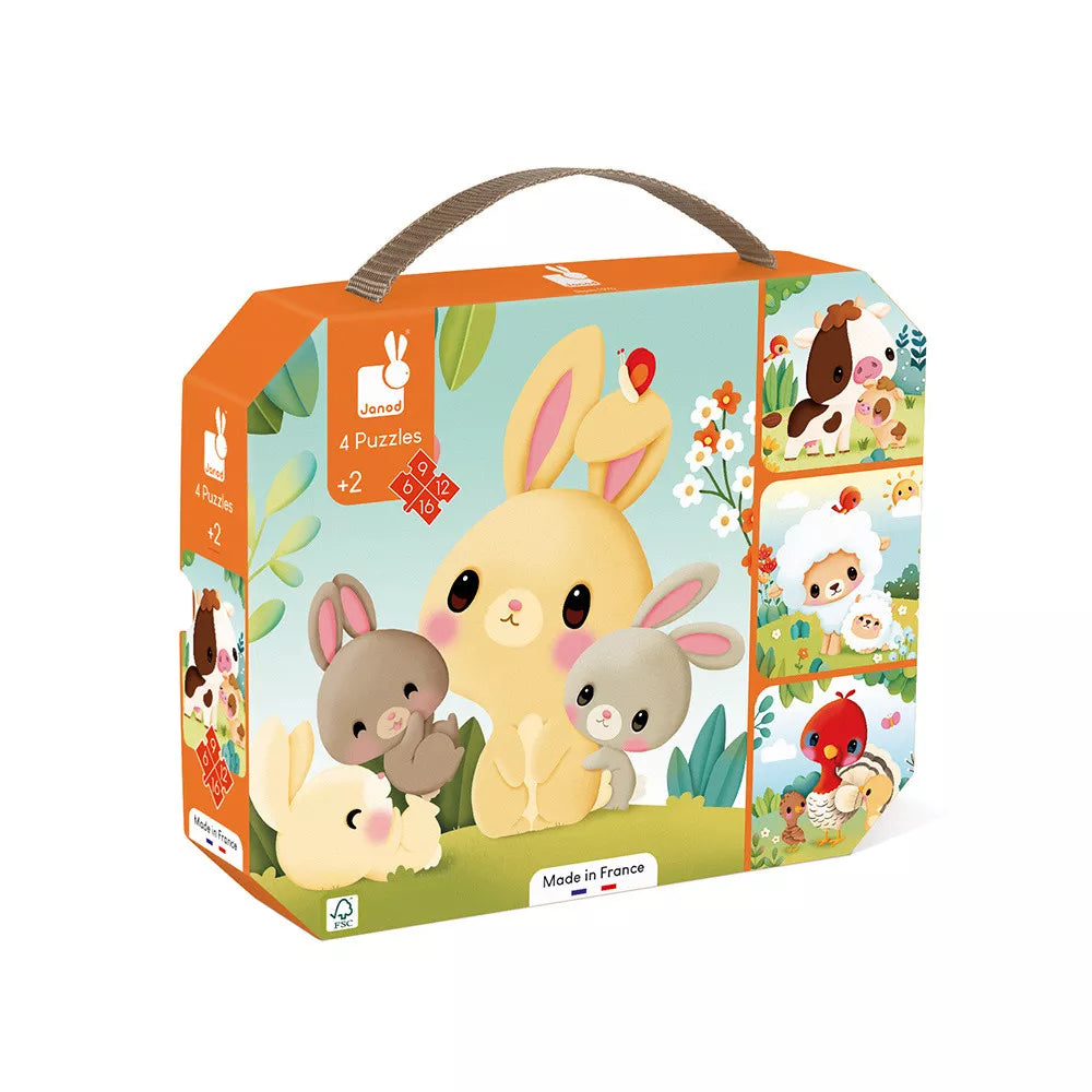 Farm Animal Progressive Puzzle for Kids - Educational Wooden Jigsaw Toy for Toddlers & Children - Perfect for Learning, Playtime & Family Bonding Activities