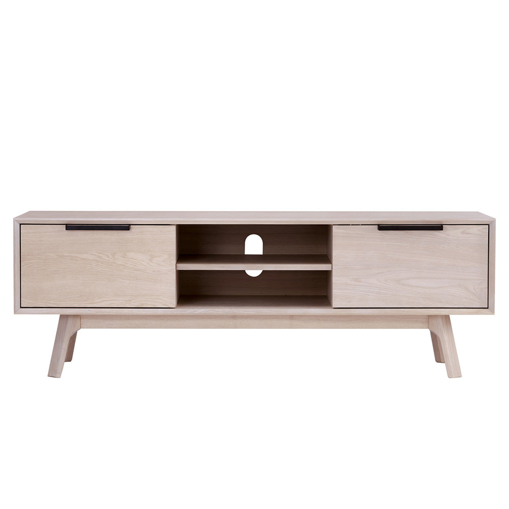 White Oak NEATH Entertainment TV Stand 150cm - Modern Media Console for Living Room, Bedroom & Home Theater