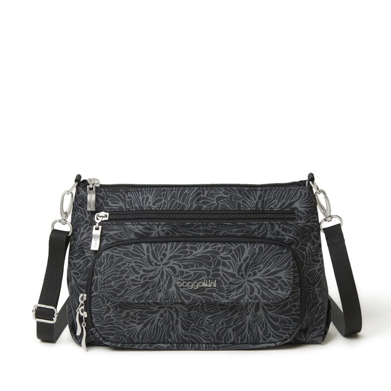 Baggallini Legacy Original RFID Anti-Theft Crossbody Bag for Women - Lightweight Everyday Shoulder Purse for Travel, Work, and Shopping