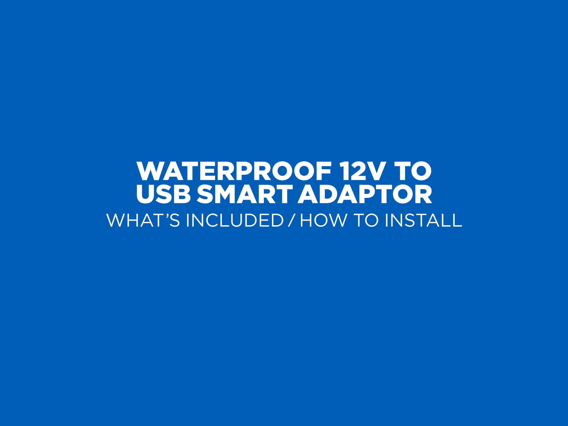 Quad Lock 360 Waterproof 12V to USB Smart Car Charger Adapter - Perfect for Phones, Tablets & GPS Devices While Driving