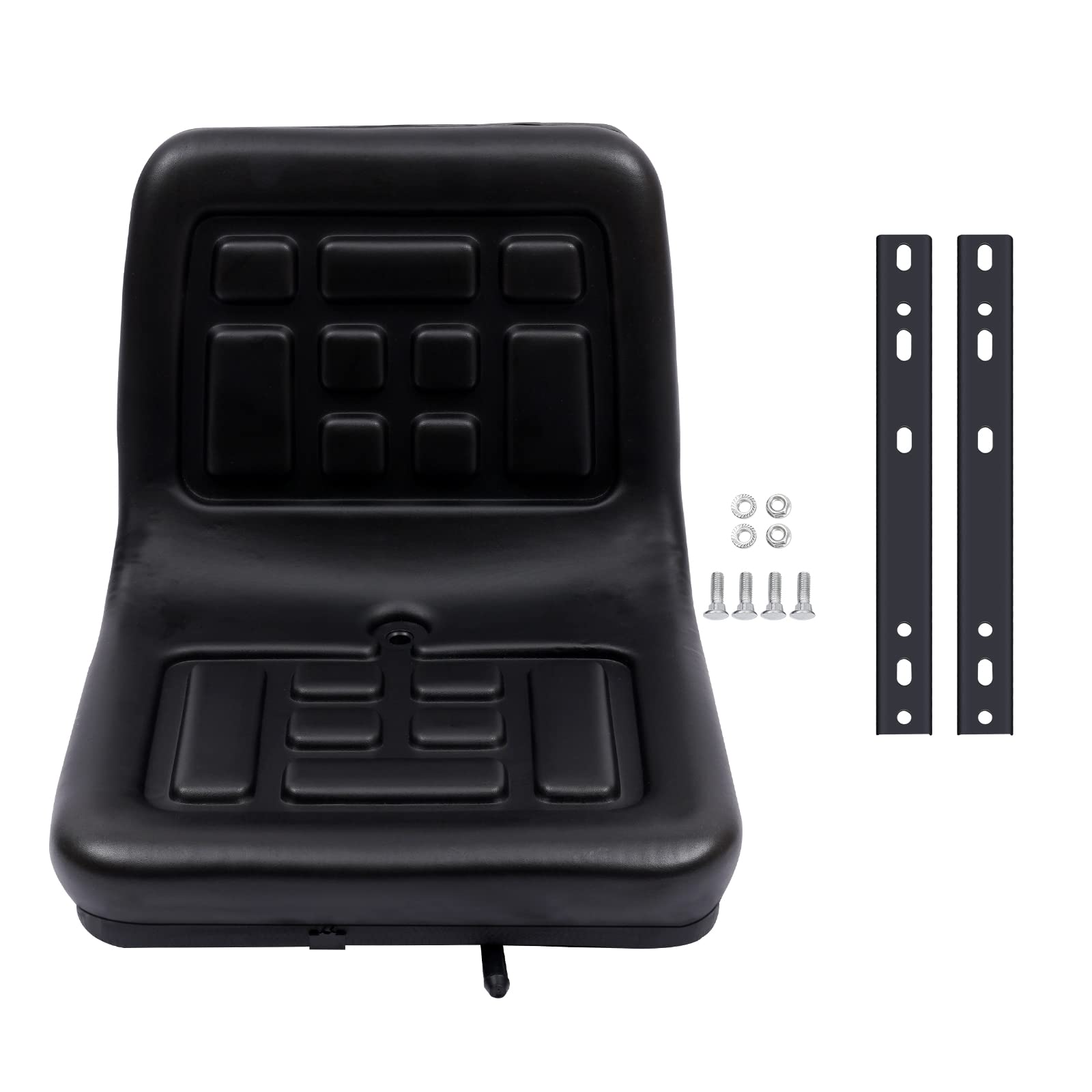 Gdrasuya10 Universal Tractor Seat - Adjustable Sliding Suspension Seat with PU Leather & Rails for Mowers & Tractors | Perfect for Farming, Landscaping & Agricultural Equipment