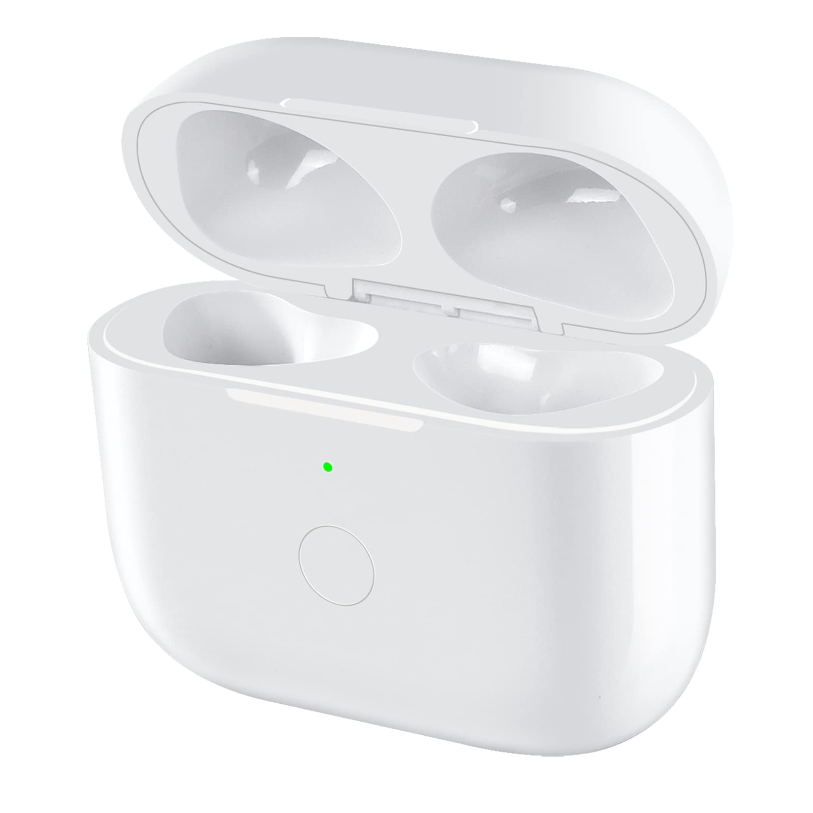 AirPods 3rd Generation Wireless Charging Case Replacement - Bluetooth Pairing Sync Button, White | Compatible with AirPod 3 | Perfect for Travel, Gym & Daily Use