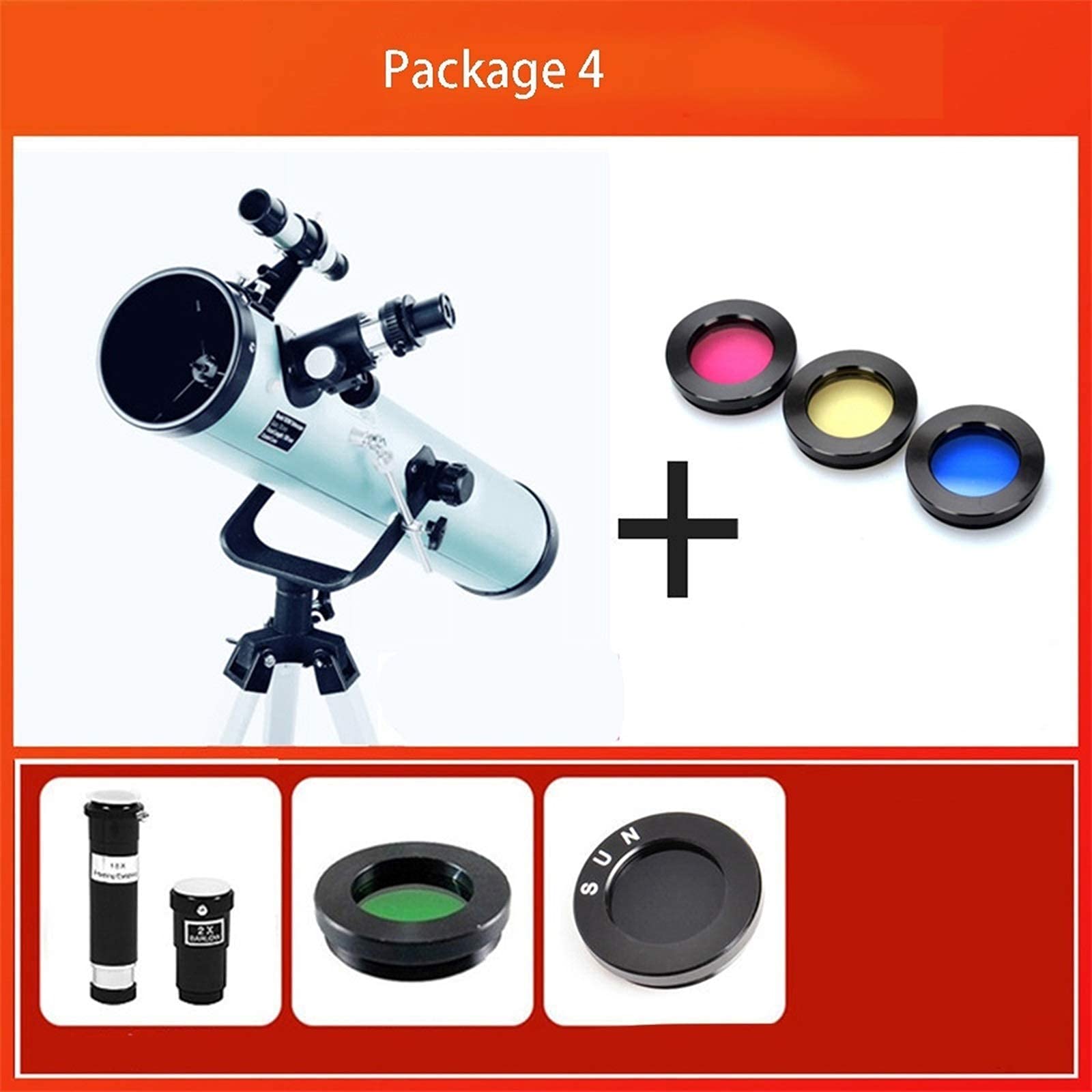CCKUHN 125mm Aperture Reflecting Telescope for Astronomy - Perfect Telescope for Kids & Beginners with Adjustable Tripod & 5X24 Finder | Ideal for Stargazing, Moon Observation & Outdoor Exploration