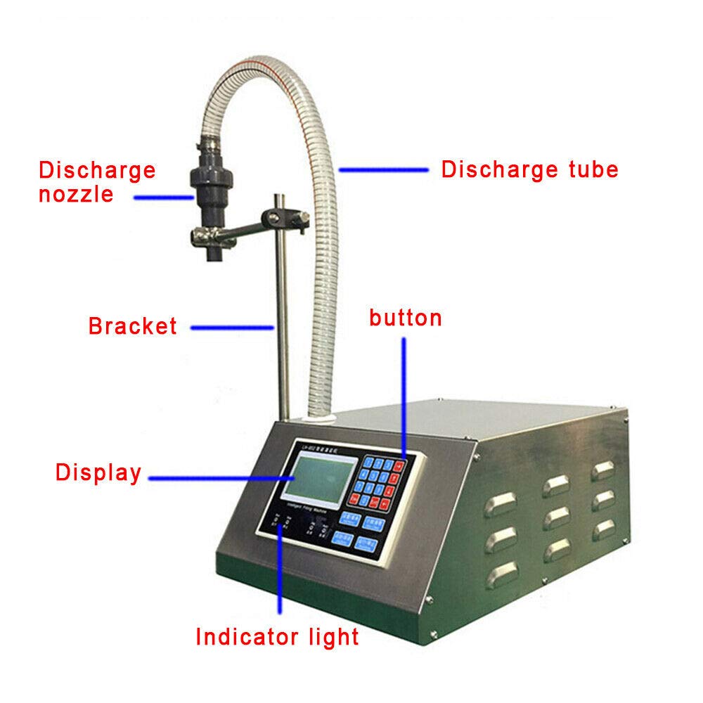 17L/Min Automatic Digital Liquid Filling Machine for Bottles - Precise Quantitative Cream, Perfume, Juice & Essential Oil Filler - Perfect for Beverage Production, Cosmetics & Essential Oil Packaging