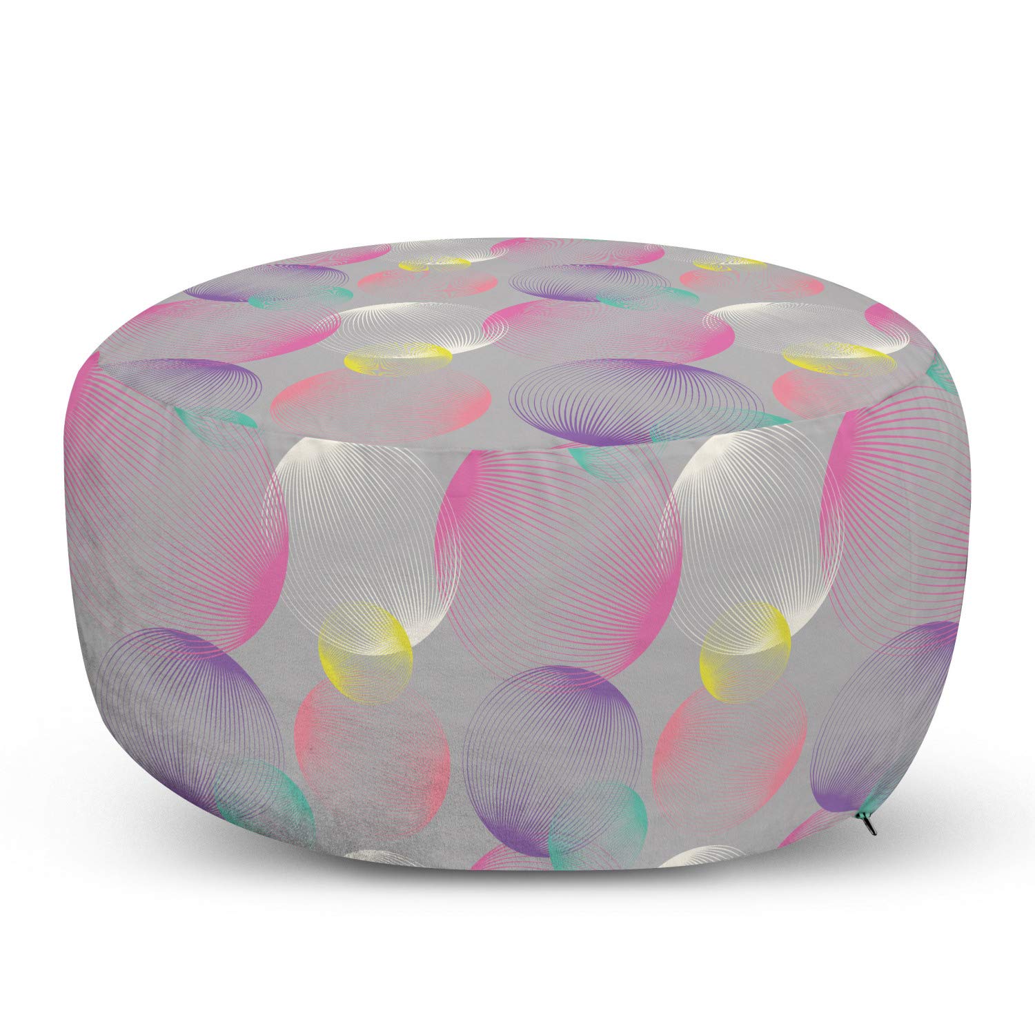 Ambesonne Modern Abstract Pouf Cover with Zipper - 30