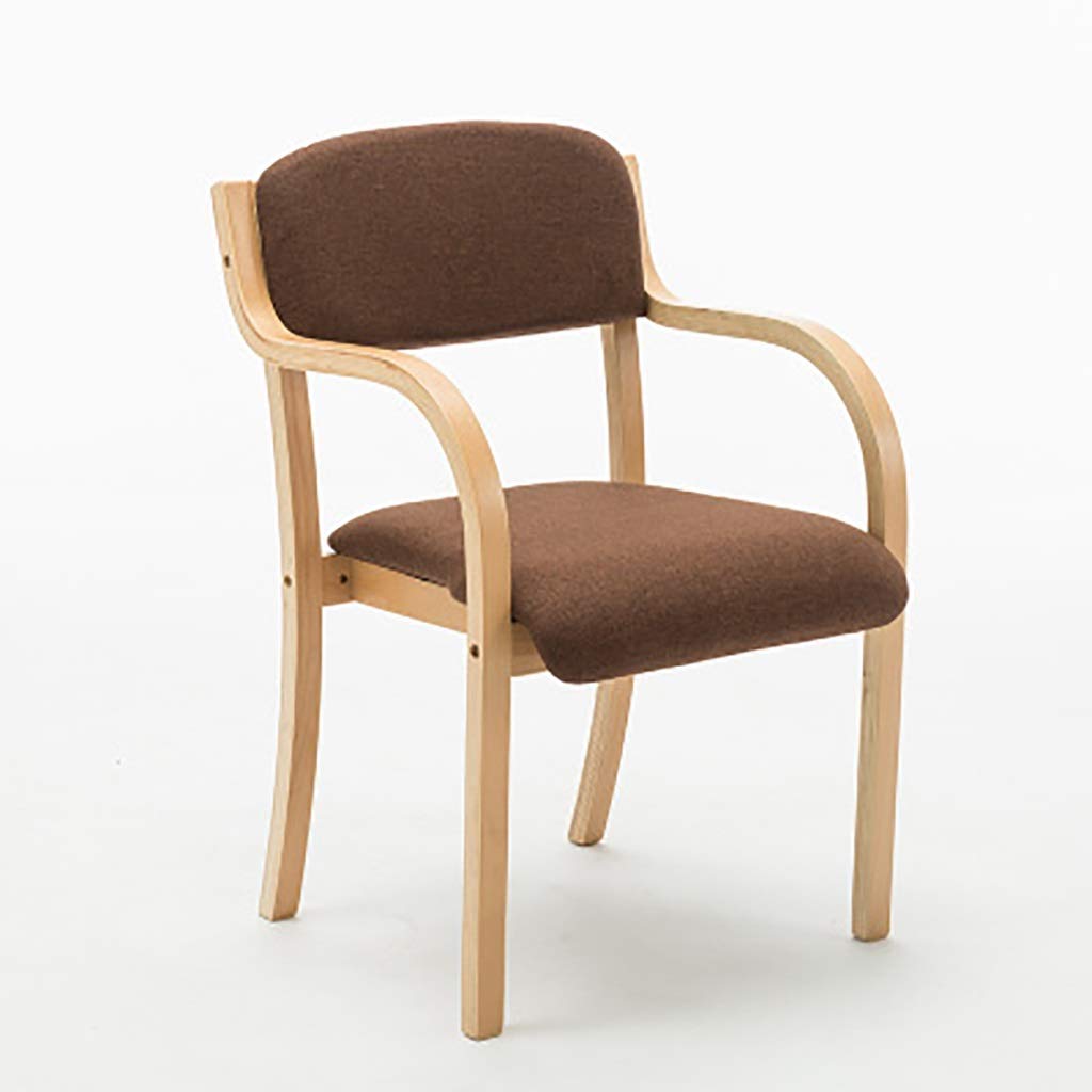 ADEIEGE Solid Wood Dining Chair with Armrests - Modern European Style Wooden Chair for Dining Room, Office, Computer Desk & Mahjong Game - Comfortable & Durable Home Furniture