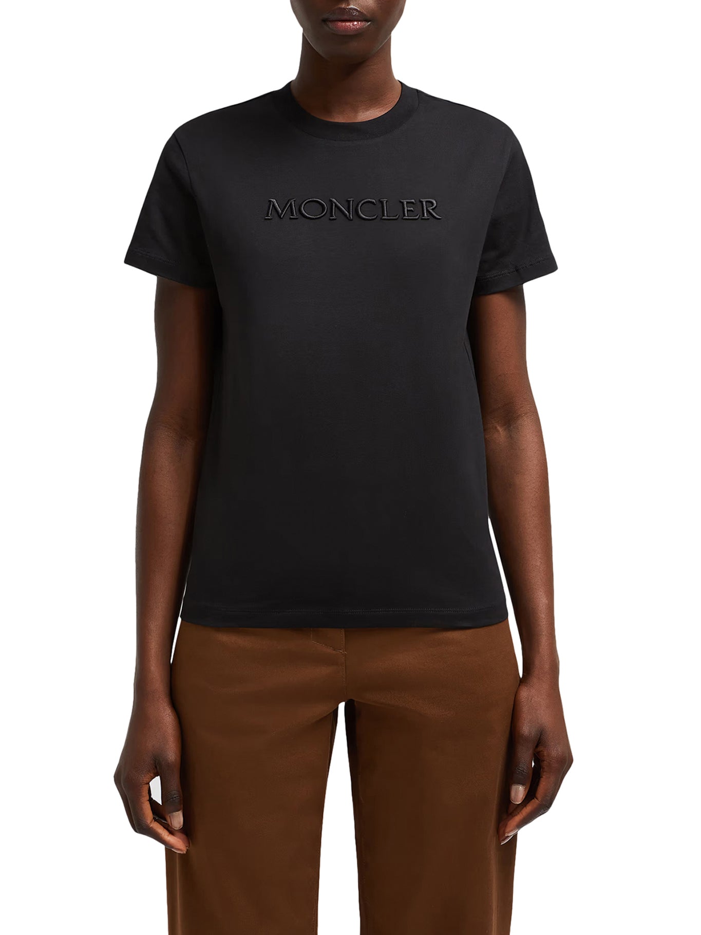 Embroidered Tonal Logo Cotton T-Shirt for Men & Women - Comfortable Casual Wear for Everyday Outfits & Street Style