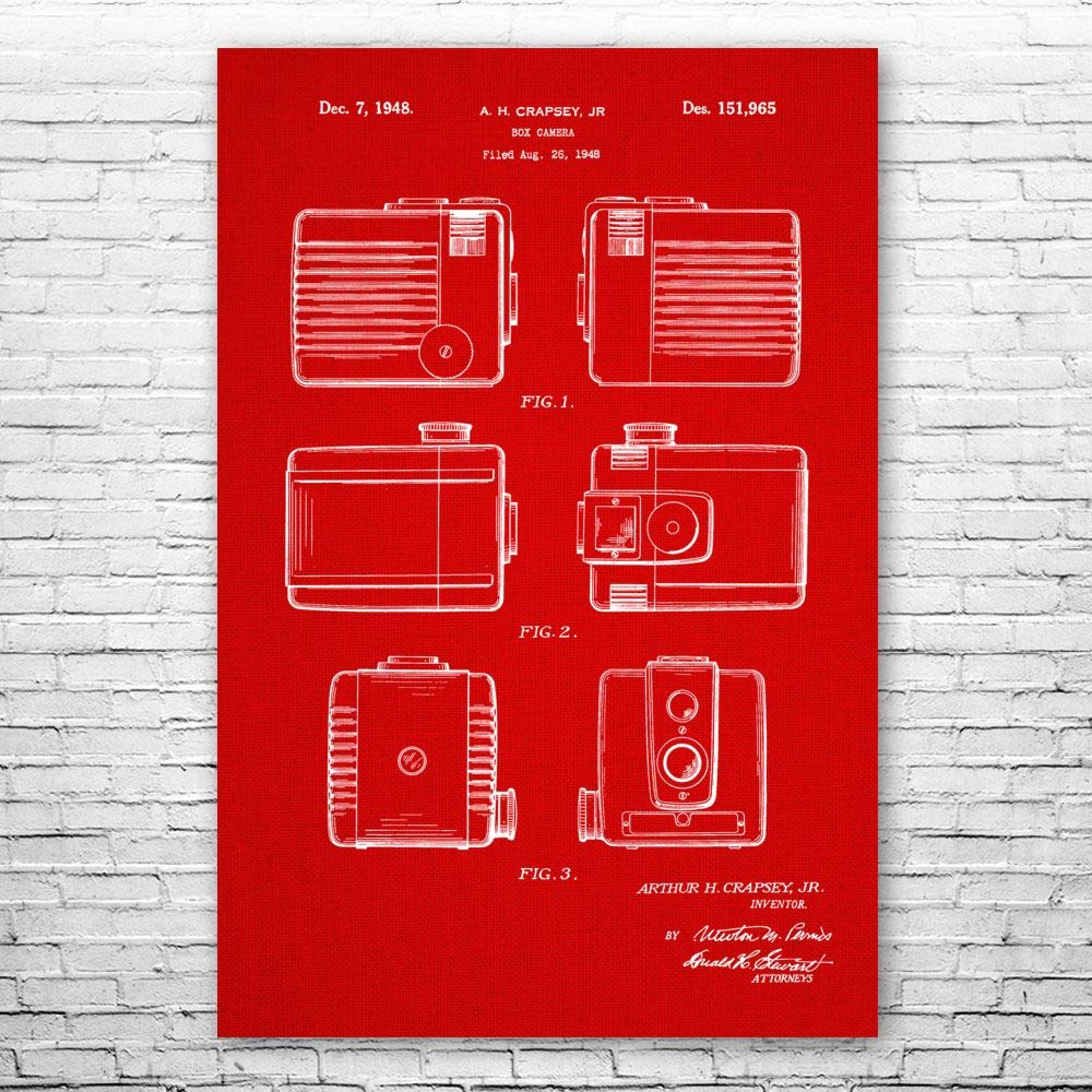 Vintage Brownie Camera Art Print Poster - 12x16 Inch Retro Photographer Gift, Photojournalist Present, Camera Decor for Studio & Home Wall Art - Perfect for Photography Enthusiasts & Vintage Lovers