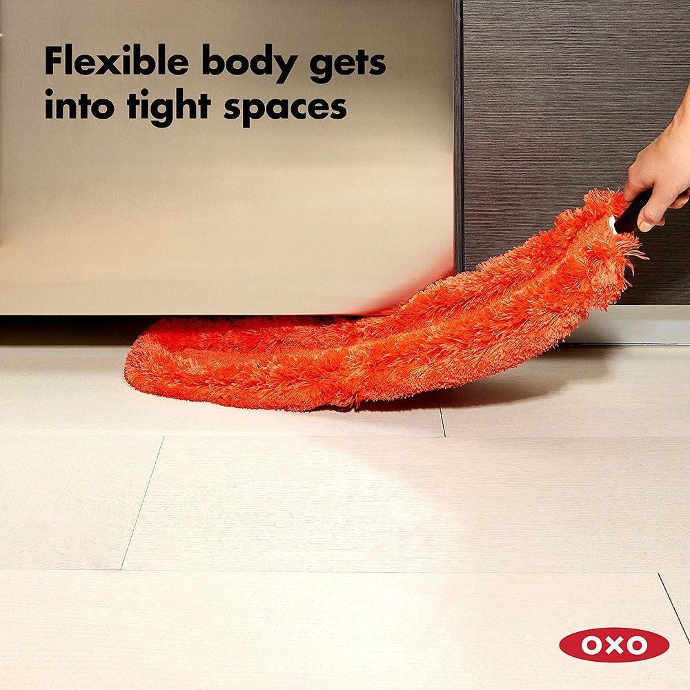 OXO Microfiber Hand Duster - Red | Premium Dusting Tool for Home Cleaning | Perfect for Furniture, Electronics & Hard-to-Reach Areas