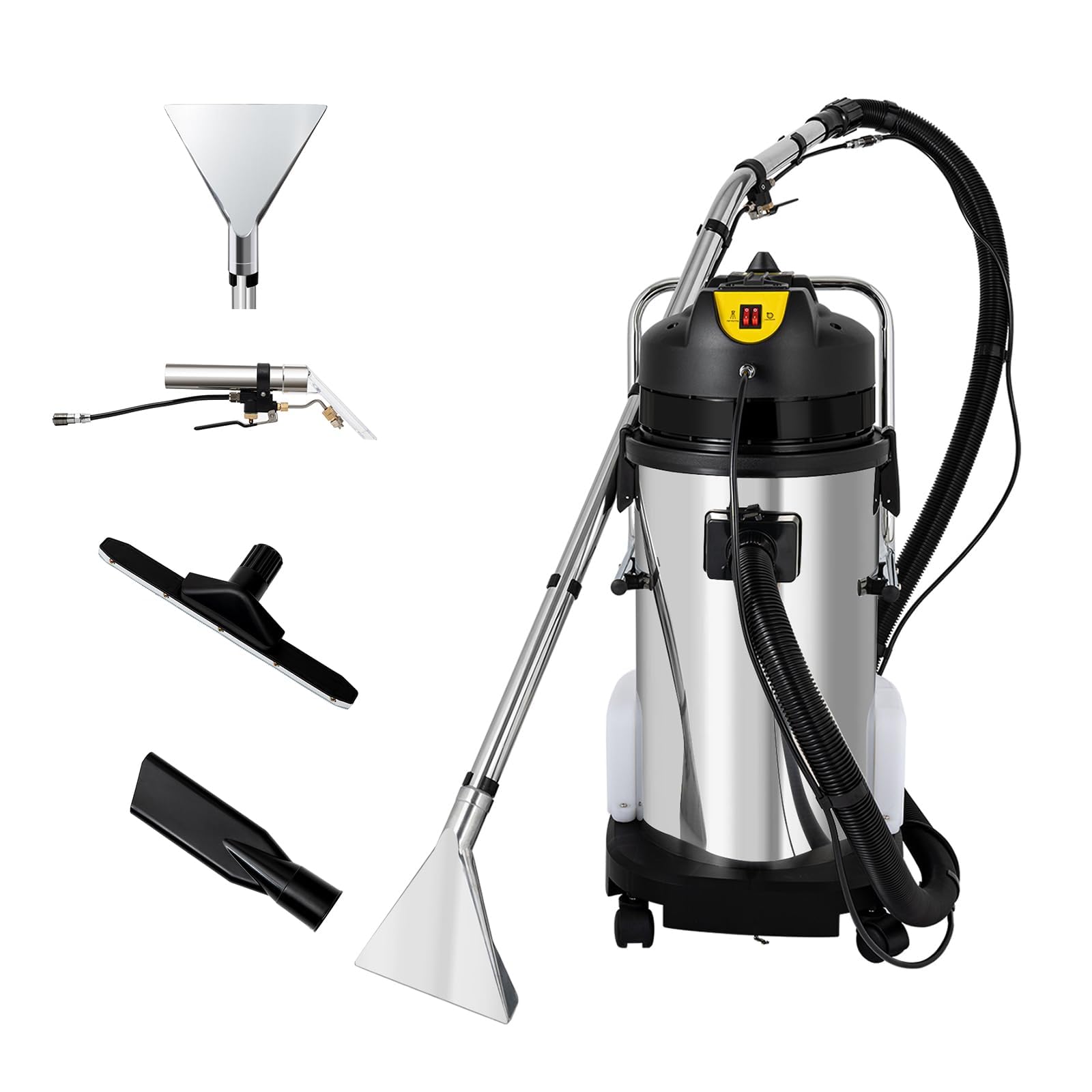 Commercial Carpet Cleaner Machine - 40L/11Gal Heavy Duty 3-in-1 Wet Dry Vacuum for Deep Cleaning Carpets, Sofas & Auto Detailing | Perfect for Home, Office & Car Wash Businesses