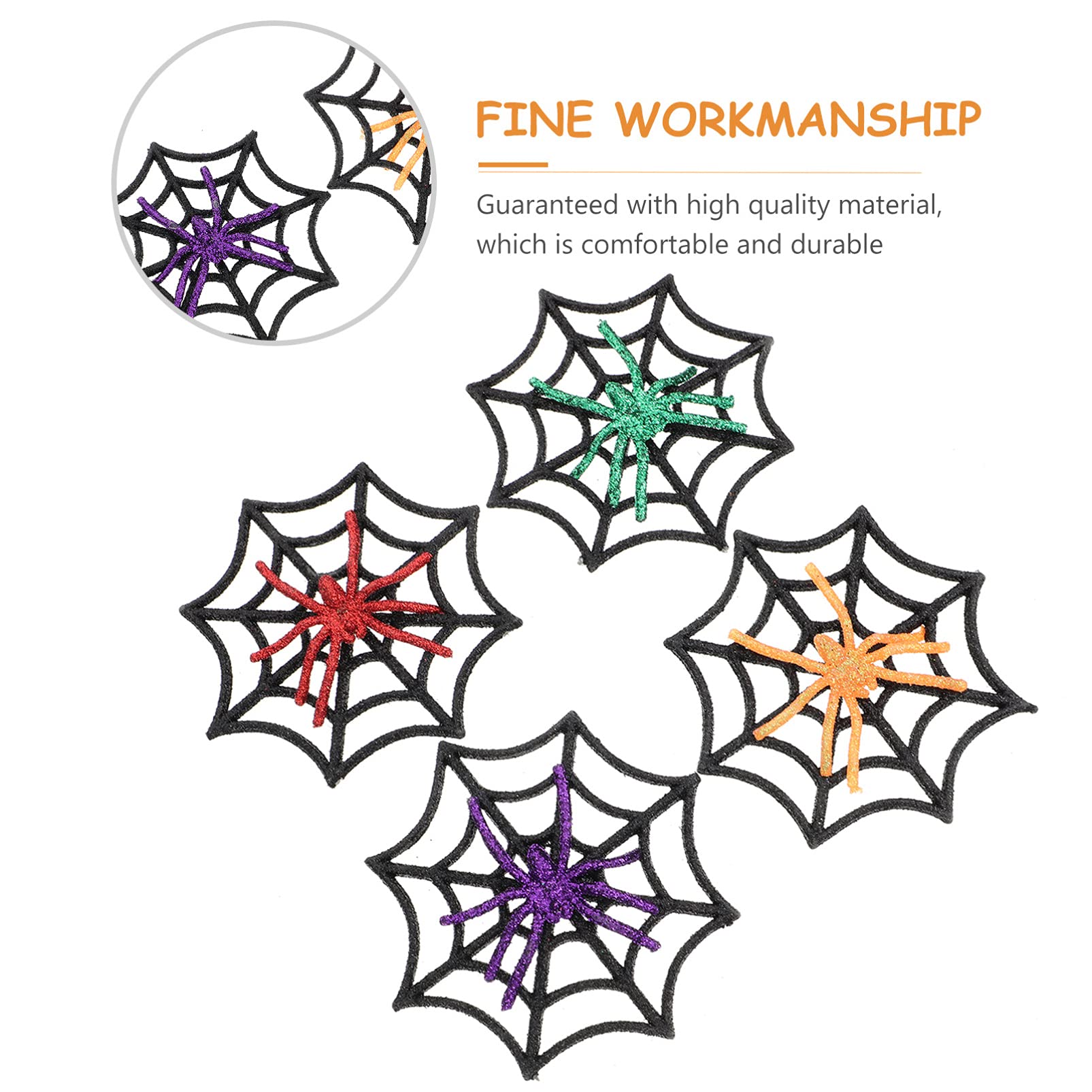 8pcs Halloween Spider Web Hair Clips - Gothic Hairpins for Women, Spider Barrette Hair Accessories for Costume Parties, Cosplay & Halloween Outfits