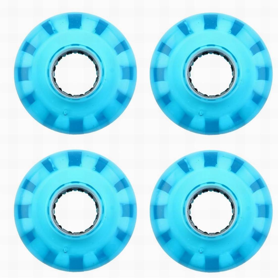 90A 54mm LED Light Skateboard Wheels - 4 Pack Blue - High-Performance for Street, Road Racing & Longboard - Perfect for Night Skating & Outdoor Adventures