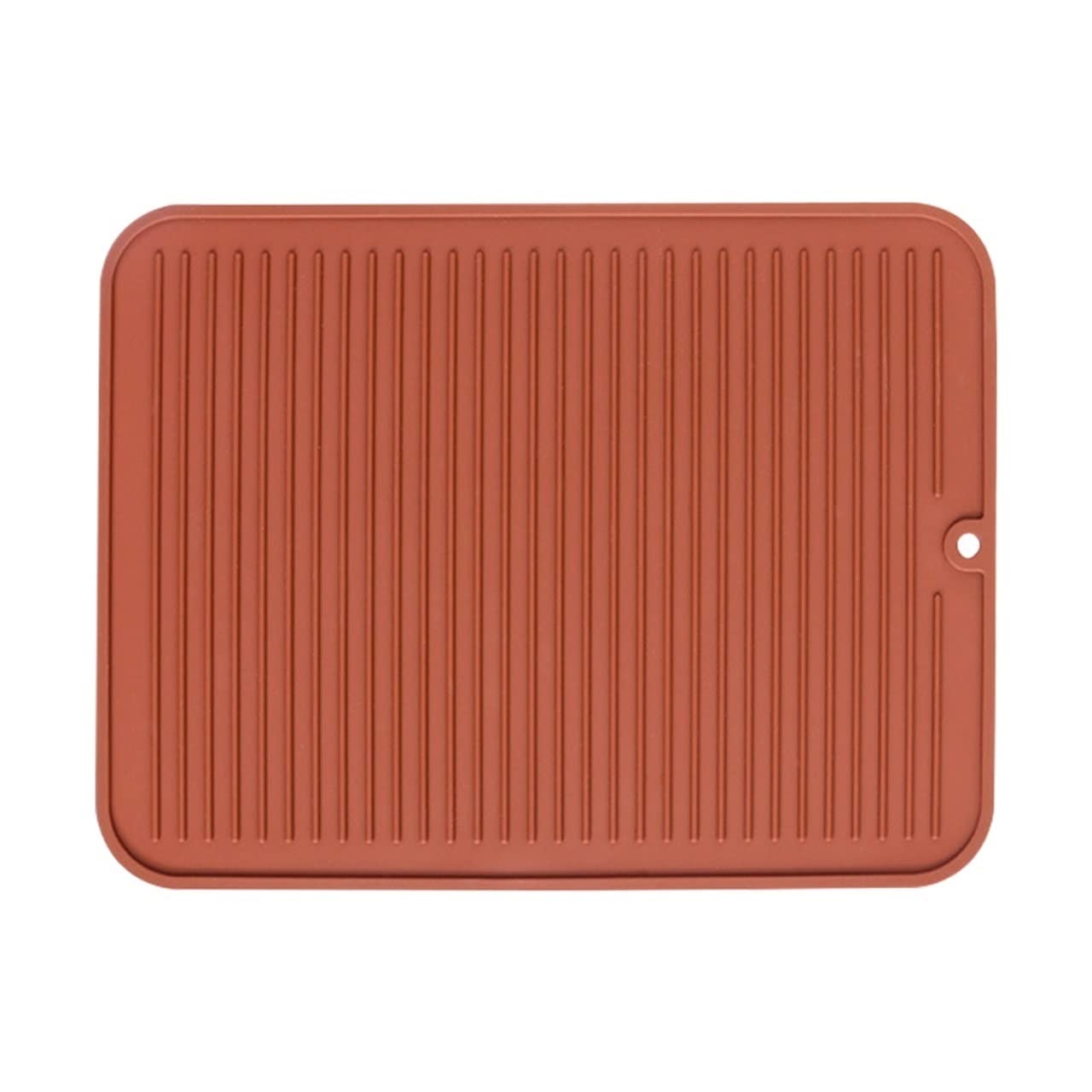 2-Pack Silicone Drain Pad for Kitchen - Heat Resistant Tableware Filter, Cup Control & Insulation Pad - Small Size, Brown - Perfect for Drying Dishes, Organizing Utensils & Protecting Countertops