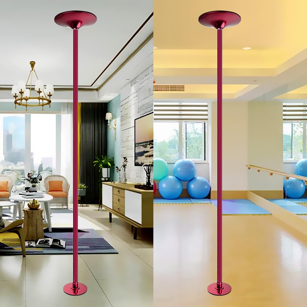 45mm Spinning Portable Dance Pole for Home - Extendable Pole Dancing Pole for Bedroom, Studio & Fitness, Perfect for Beginners, Advanced Dancers & Home Workouts