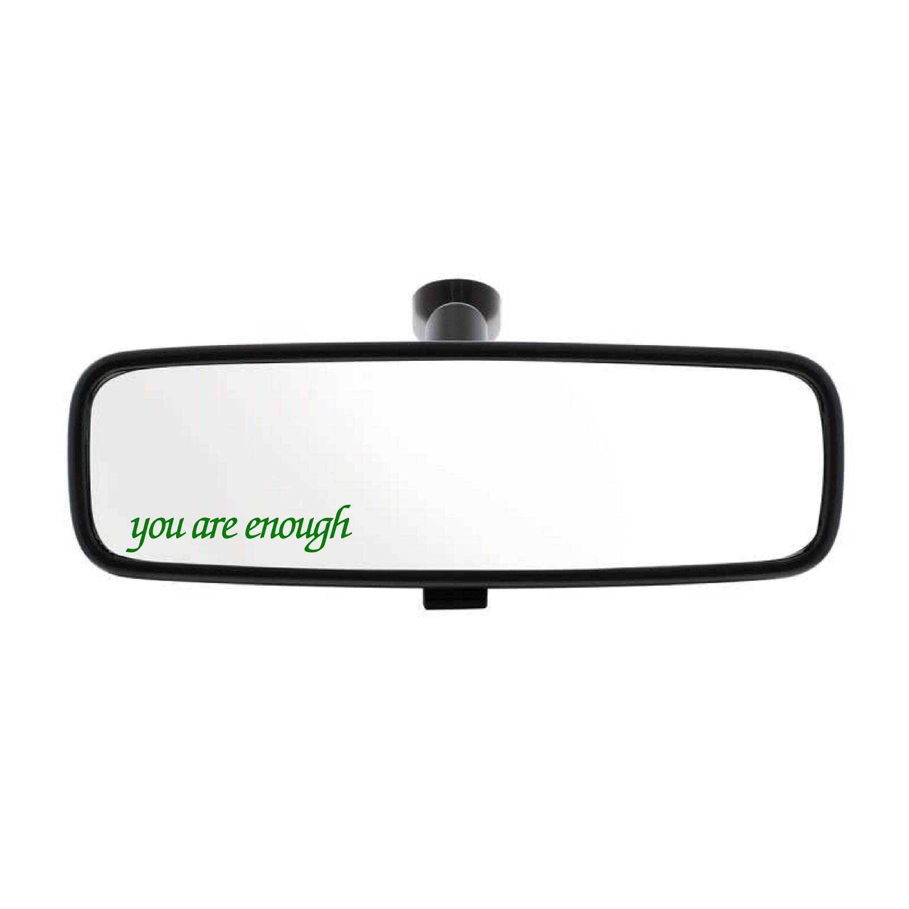 2.75 x 0.5 Inch 'You Are Enough' Vinyl Decal Sticker for Rearview Mirror, Bumper, Windows, Cars, Trucks, Laptops, and More - Perfect for Daily Inspiration and Personalization