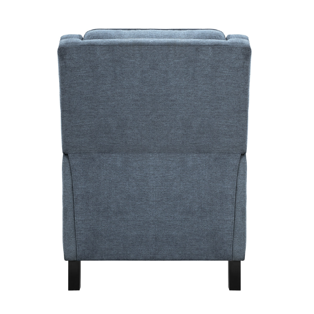 Banks II Self-Reclining Armchair - Blue Textured Fabric Living Room Chair for Relaxing & Lounging | Comfortable Recliner for Home Theater, Gaming & Reading Nook