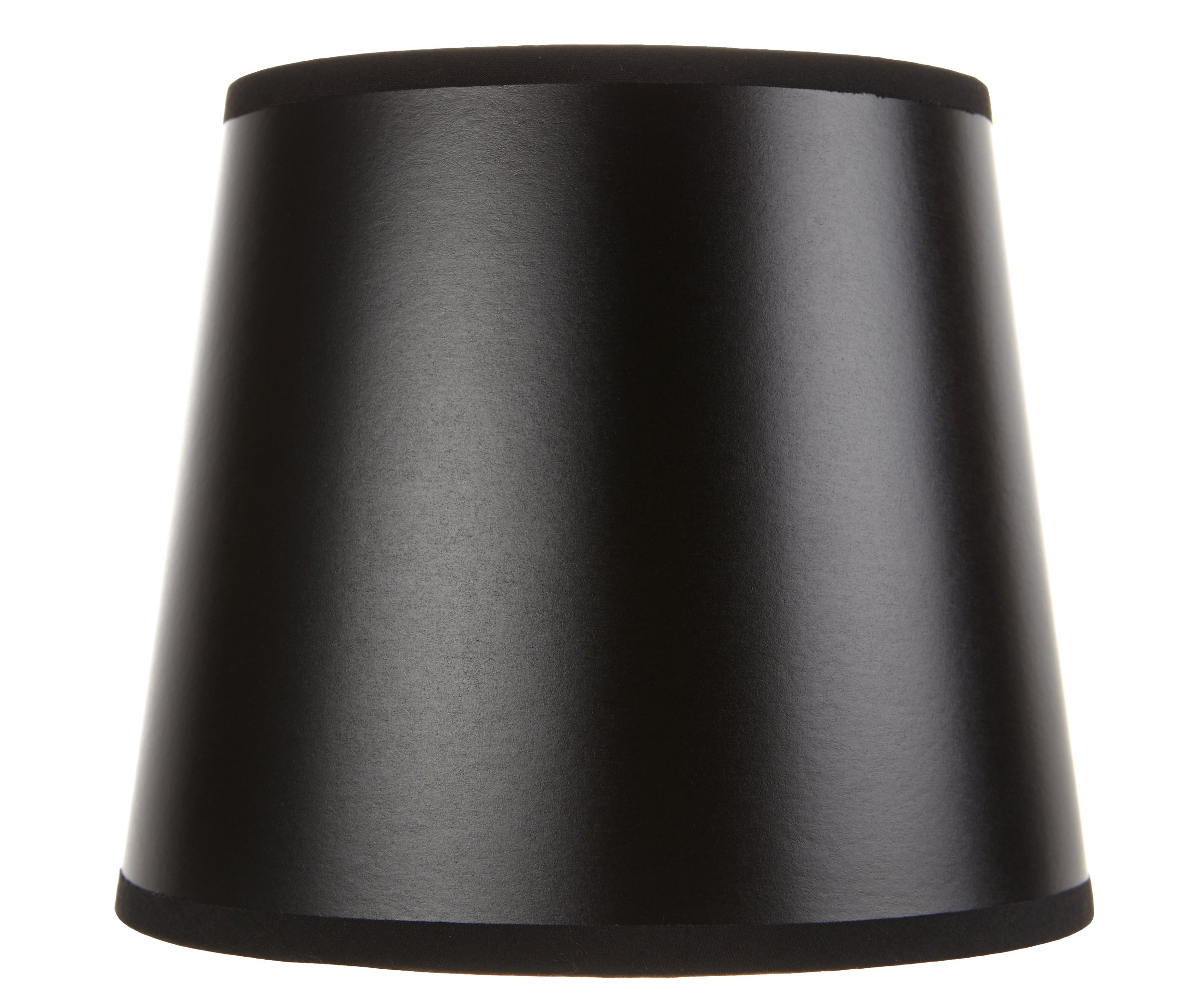 Upgradelights® 7 Inch Black Chandelier Lampshade with Nickel Bulb Clip - Vintage Ceiling Light Fixture for Dining Room, Bedroom & Living Room Decor