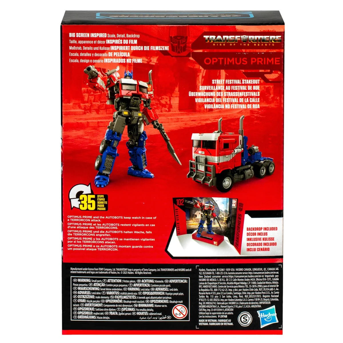 Optimus Prime Transformers: Rise of the Beasts Voyager Class Action Figure - Official Studio Series 102 Collectible Toy for Kids & Adults - Perfect for Display, Play, and Movie Reenactments